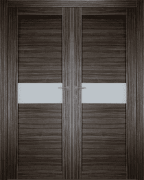 EDNA VETRO GRAY OAK DOUBLE BELLDINNI MODERN INTERIOR DOOR - 1