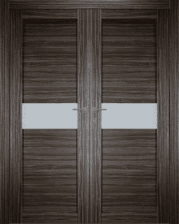 EDNA VETRO GRAY OAK DOUBLE BELLDINNI MODERN INTERIOR DOOR - 1