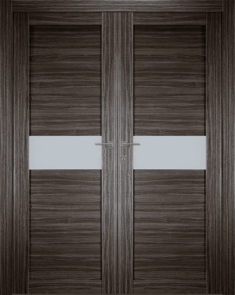 EDNA VETRO GRAY OAK DOUBLE BELLDINNI MODERN INTERIOR DOOR - 1