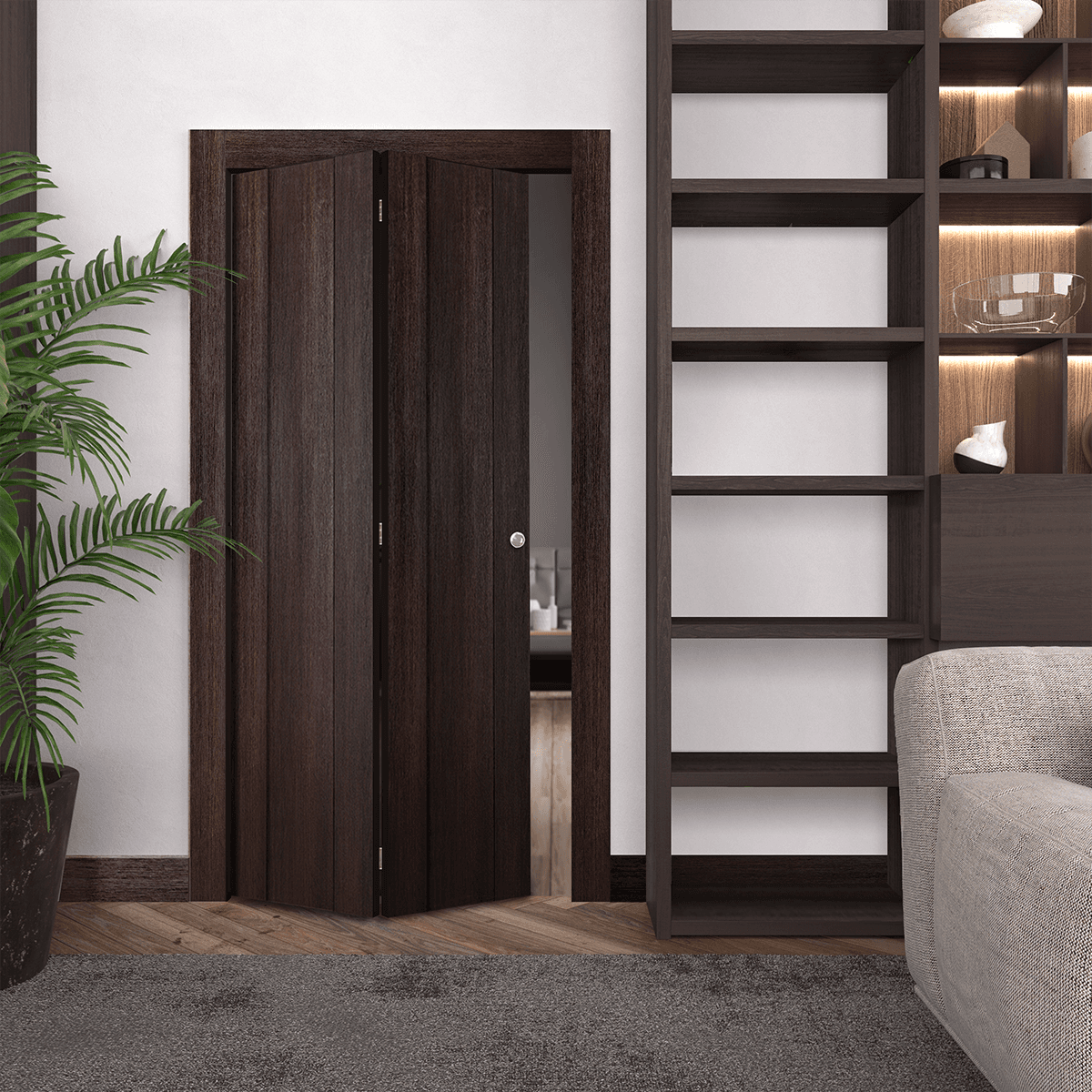 AVON 01 VERALINGA OAK DOUBLE BI-FOLD BELLDINNI MODERN INTERIOR DOOR - 2