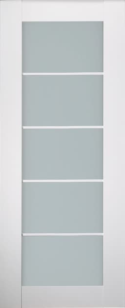 SMART PRO 5 LITE VETRO POLAR WHITE SLAB BELLDINNI MODERN INTERIOR DOOR - 1