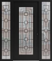Single wrought iron modern exterior door Iron 1688 - 3