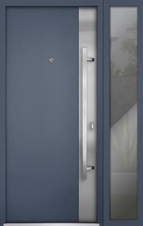 Single Modern Steel Exterior Door Deux 0729 - 2