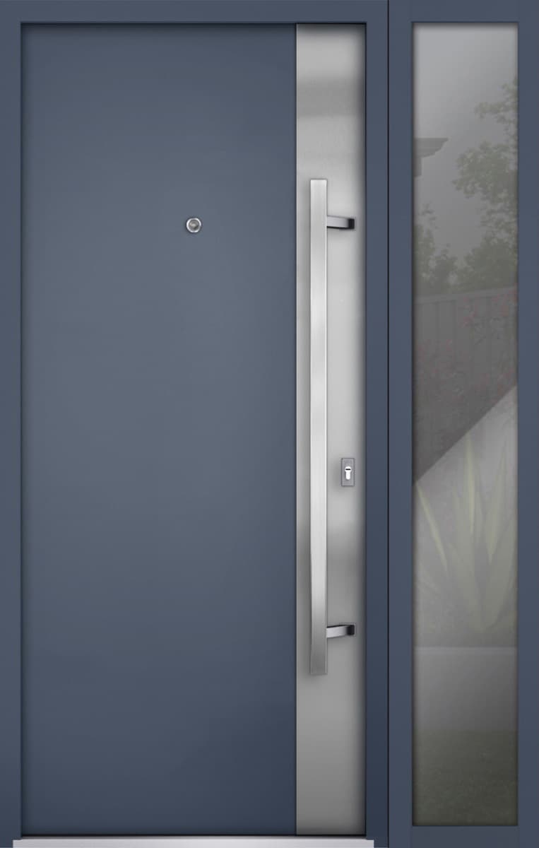 Single Modern Steel Exterior Door Deux 0729 - 2
