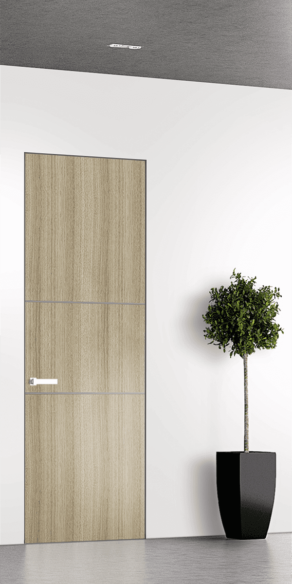 OPTIMA 2H SHAMBOR DOUBLE INVISIBLE METAL FRAME BELLDINNI MODERN INTERIOR DOOR - 1