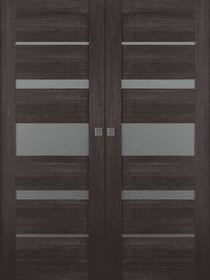 AVON 07-03 VETRO VERALINGA OAK DOUBLE MAGIC BELLDINNI MODERN INTERIOR DOOR - 1