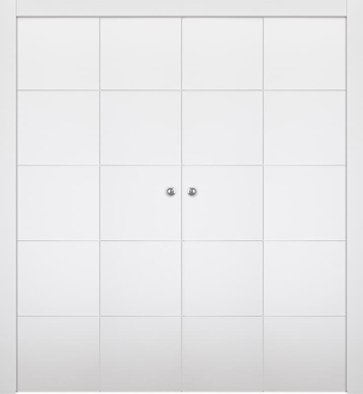 ARVIKA POLAR WHITE DOUBLE BI-FOLD BELLDINNI MODERN INTERIOR DOOR - 1