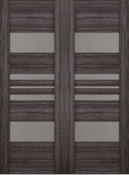 ROMI VETRO GRAY OAK DOUBLE BI-FOLD BELLDINNI MODERN INTERIOR DOOR - 2