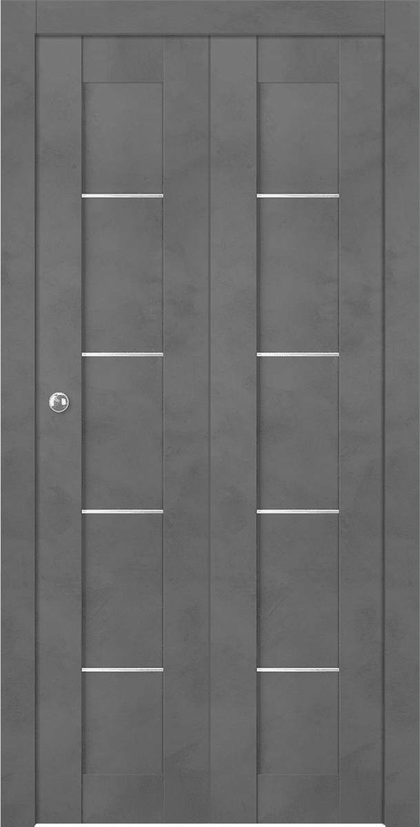 AVON 07 4H DARK URBAN DOUBLE BI-FOLD BELLDINNI MODERN INTERIOR DOOR - 1