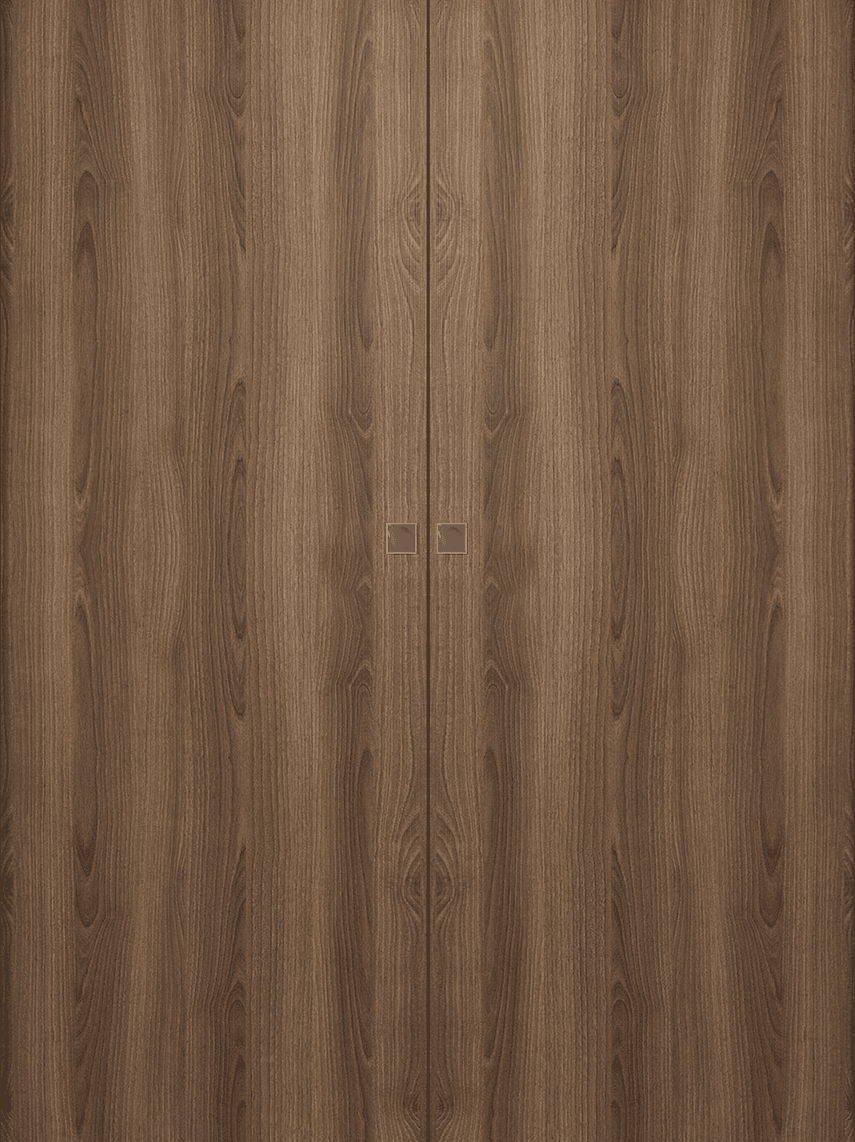 OPTIMA PECAN NUTWOOD DOUBLE MAGIC DOORS BELLDINNI MODERN INTERIOR DOOR - 1