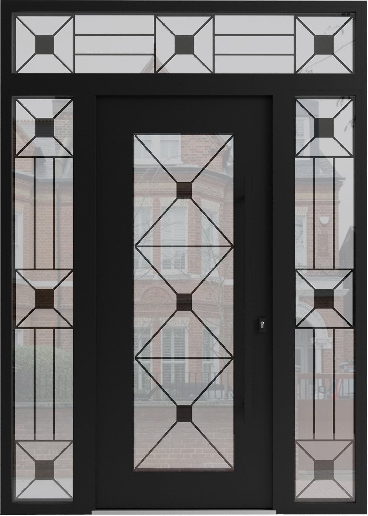 Single wrought iron modern exterior door Iron 1655 - 6