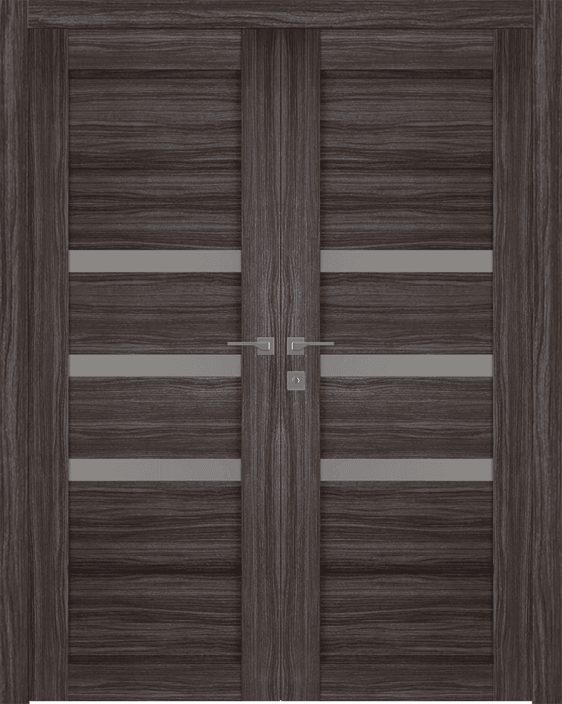 RITA VETRO GRAY OAK DOUBLE BELLDINNI MODERN INTERIOR DOOR - 1