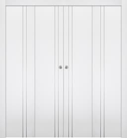 UNICA 2V BIANCO NOBLE DOUBLE BI-FOLD BELLDINNI MODERN INTERIOR DOOR - 1