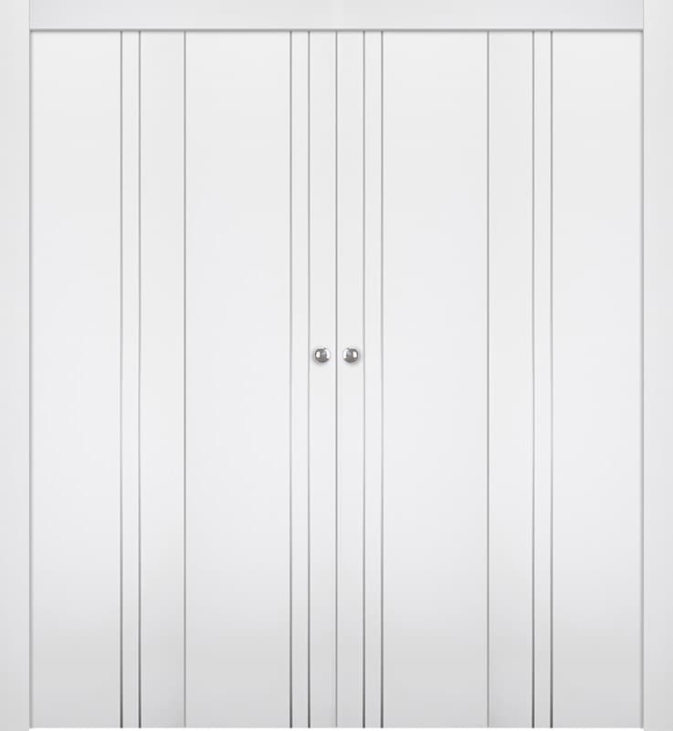 UNICA 2V BIANCO NOBLE DOUBLE BI-FOLD BELLDINNI MODERN INTERIOR DOOR - 1