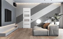 MIRELLA VETRO SNOW WHITE BI-FOLD BELLDINNI MODERN INTERIOR DOOR - 1