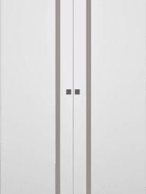 SMART PRO 208 VETRO POLAR WHITE DOUBLE MAGIC BELLDINNI MODERN INTERIOR DOOR - 1