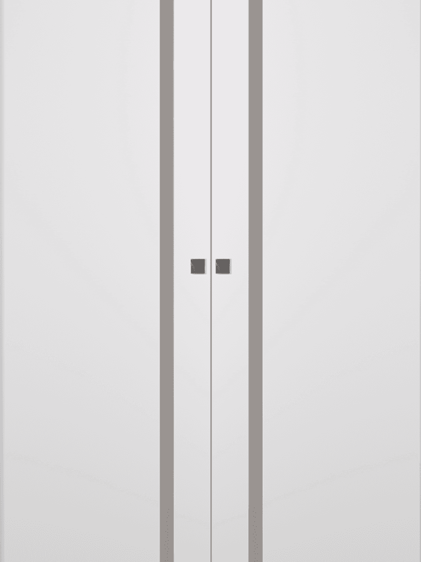 SMART PRO 208 VETRO POLAR WHITE DOUBLE MAGIC BELLDINNI MODERN INTERIOR DOOR - 1