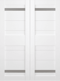 IMMA VETRO BIANCO NOBLE DOUBLE BI-FOLD BELLDINNI MODERN INTERIOR DOOR - 2