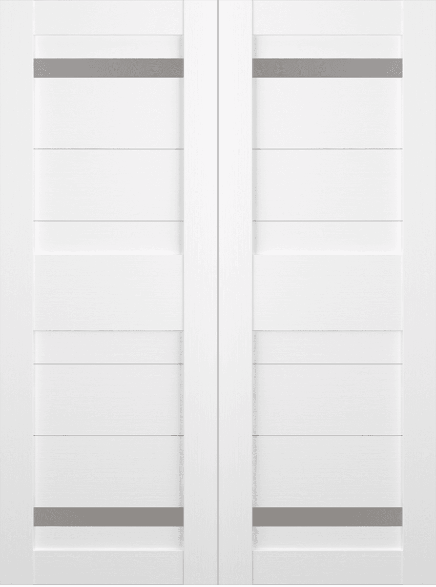 IMMA VETRO BIANCO NOBLE DOUBLE BI-FOLD BELLDINNI MODERN INTERIOR DOOR - 2