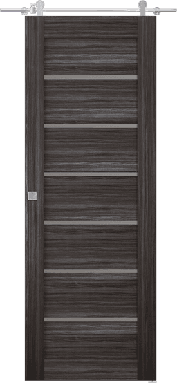 ALBA GRAY OAK DOUBLE BARN BELLDINNI MODERN INTERIOR DOOR - 2