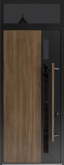 Single metal-aluminum modern exterior door Dekton 0163 8ft - 4