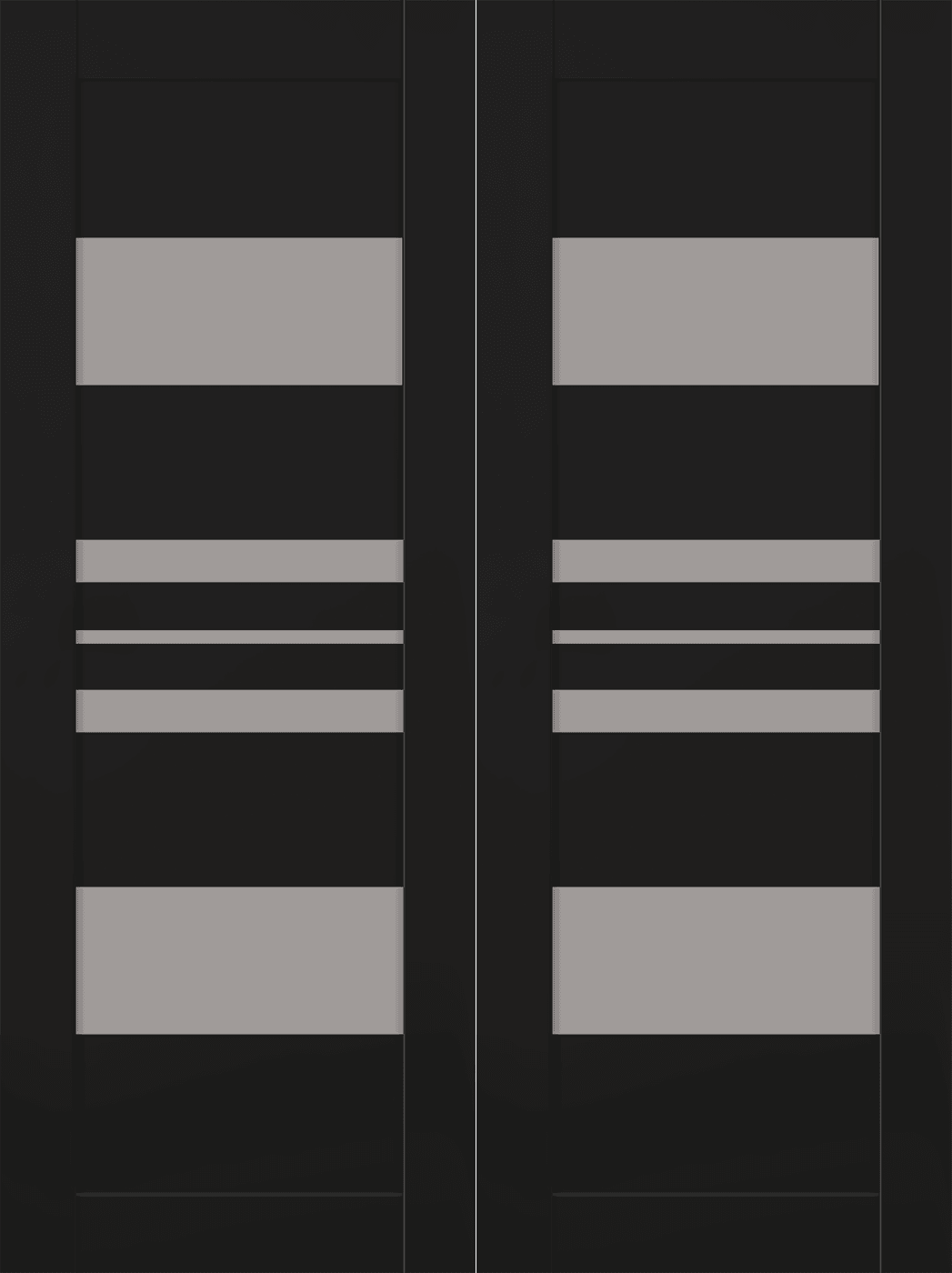 ROMI VETRO BLACK MATTE DOUBLE BI-FOLD BELLDINNI MODERN INTERIOR DOOR - 2