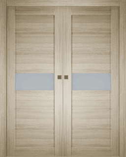 EDNA VETRO SHAMBOR DOUBLE POCKET BELLDINNI MODERN INTERIOR DOOR - 1