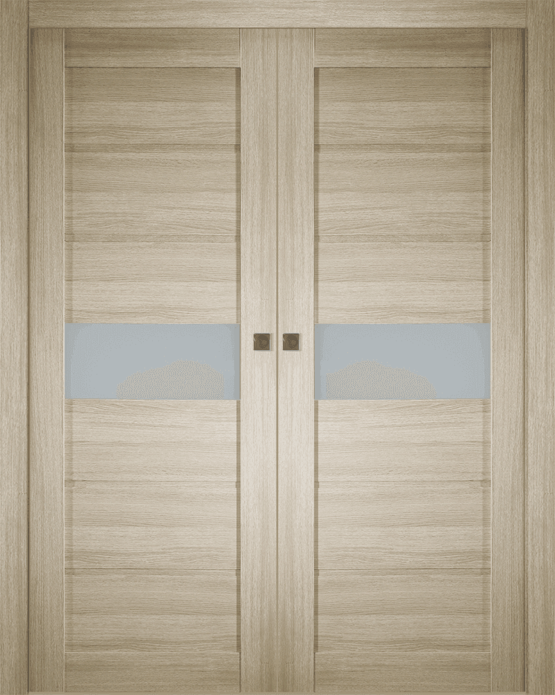 EDNA VETRO SHAMBOR DOUBLE POCKET BELLDINNI MODERN INTERIOR DOOR - 1