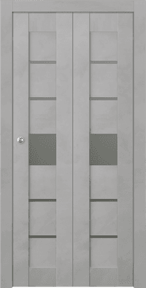 AVON 07-06 VETRO LIGHT URBAN DOUBLE BI-FOLD BELLDINNI MODERN INTERIOR DOOR - 1