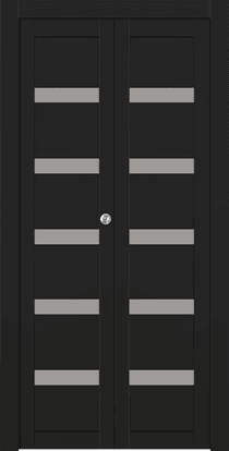 LEORA VETRO BLACK MATTE BI-FOLD BELLDINNI MODERN INTERIOR DOOR - 1