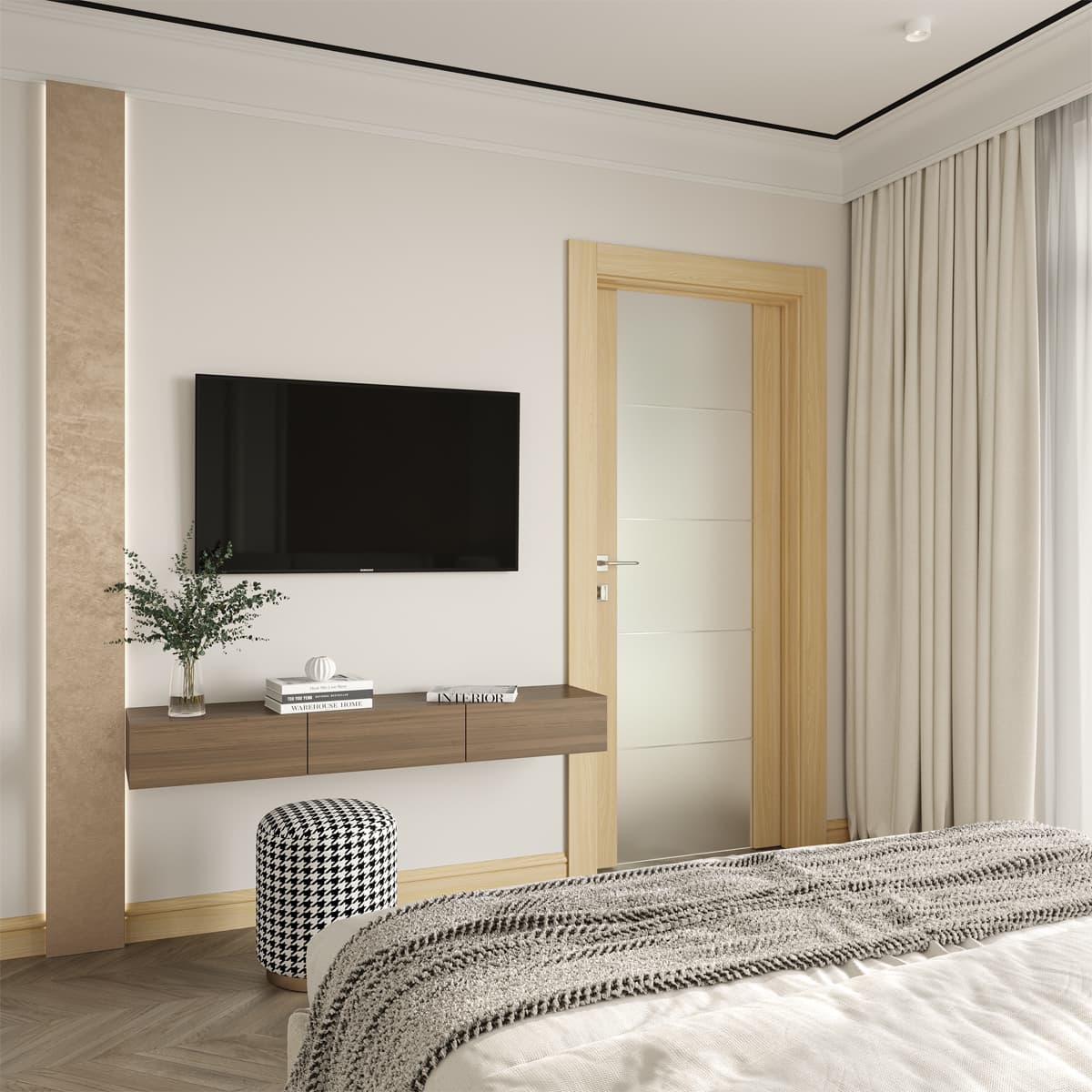 AVON 202 4H VETRO LOIRE ASH DOUBLE DOORS BELLDINNI MODERN INTERIOR DOOR - 6