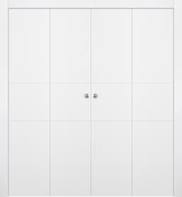 PALLADIO 2H BIANCO NOBLE DOUBLE BI-FOLD BELLDINNI MODERN INTERIOR DOOR - 1