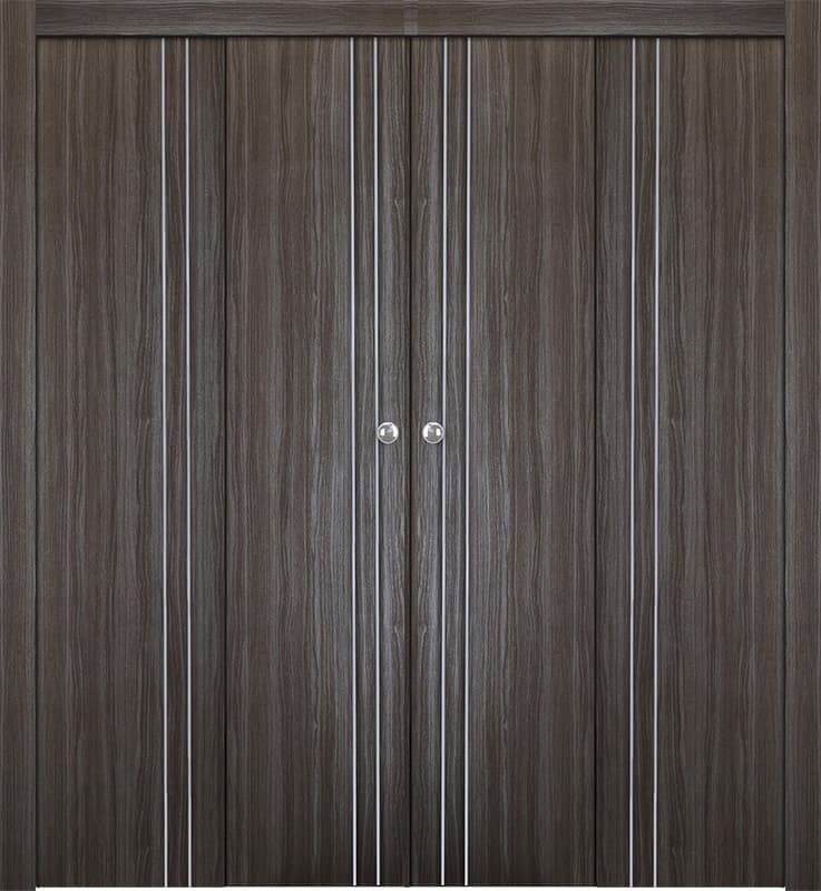 UNICA 2V GRAY OAK DOUBLE BI-FOLD BELLDINNI MODERN INTERIOR DOOR - 1