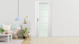 PALLADIO 202 4H VETRO BIANCO NOBLE DOUBLE BELLDINNI MODERN INTERIOR DOOR - 3