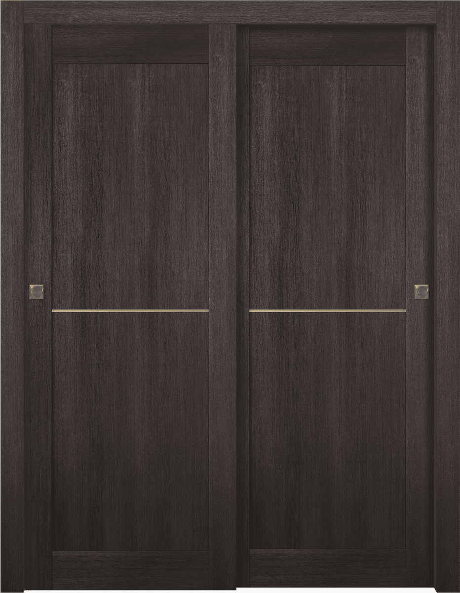 AVON 07 1H GOLD VERALINGA OAK BYPASS BELLDINNI MODERN INTERIOR DOOR - 1