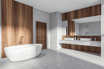 OPTIMA 4H PECAN NUTWOOD DOUBLE POCKET DOORS BELLDINNI MODERN INTERIOR DOOR - 2