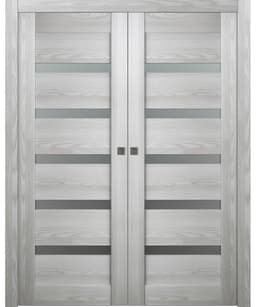 AVON 07-04 VETRO RIBEIRA ASH DOUBLE POCKET BELLDINNI MODERN INTERIOR DOOR - 1