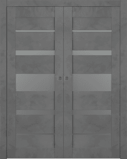 AVON 07-03 VETRO DARK URBAN DOUBLE POCKET BELLDINNI MODERN INTERIOR DOOR - 1