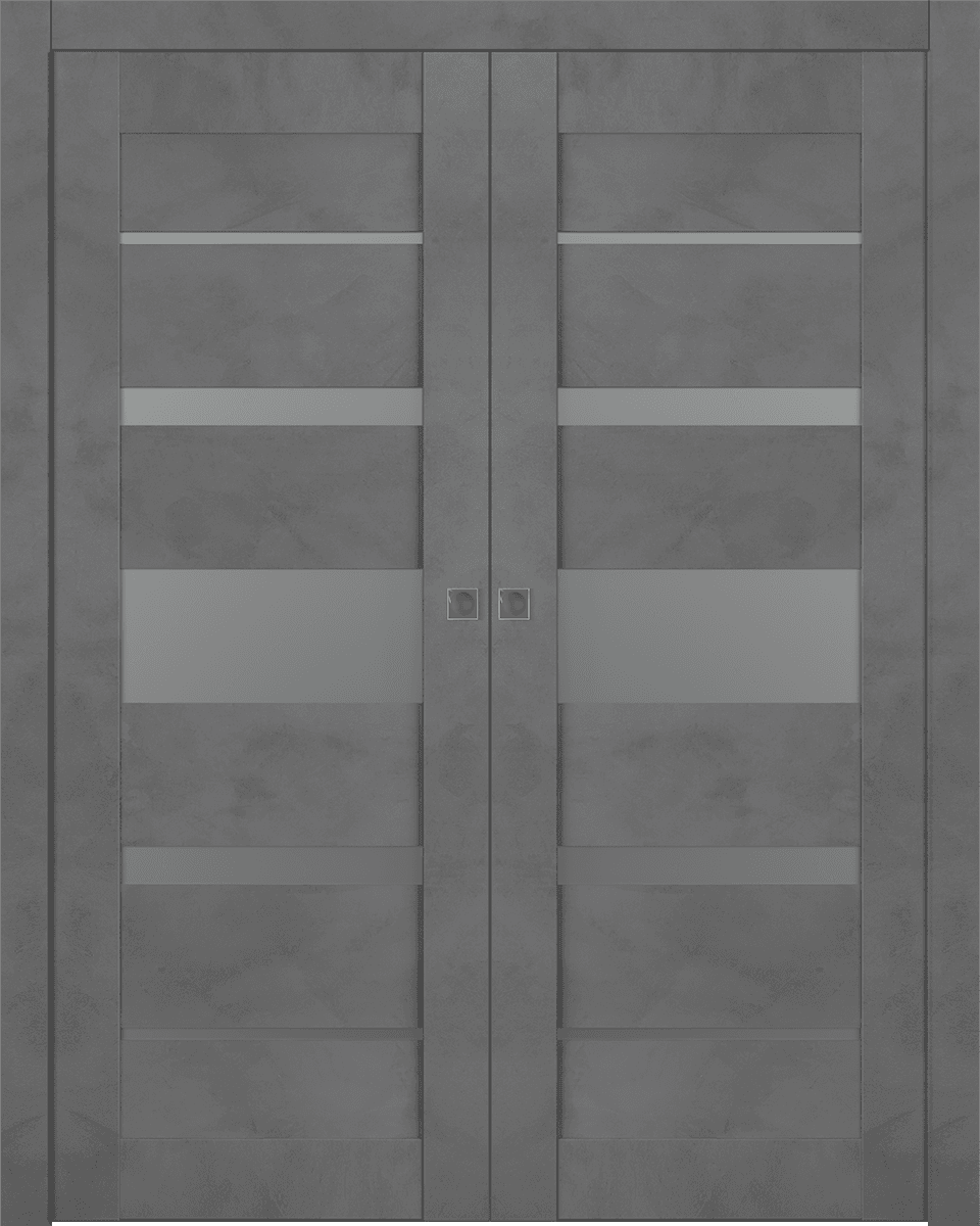 AVON 07-03 VETRO DARK URBAN DOUBLE POCKET BELLDINNI MODERN INTERIOR DOOR - 1