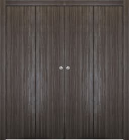 UNICA GRAY OAK DOUBLE BI-FOLD BELLDINNI MODERN INTERIOR DOOR - 1