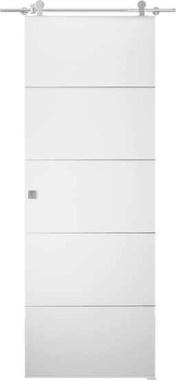 PALLADIO 4H BIANCO NOBLE DOUBLE BARN BELLDINNI MODERN INTERIOR DOOR - 1