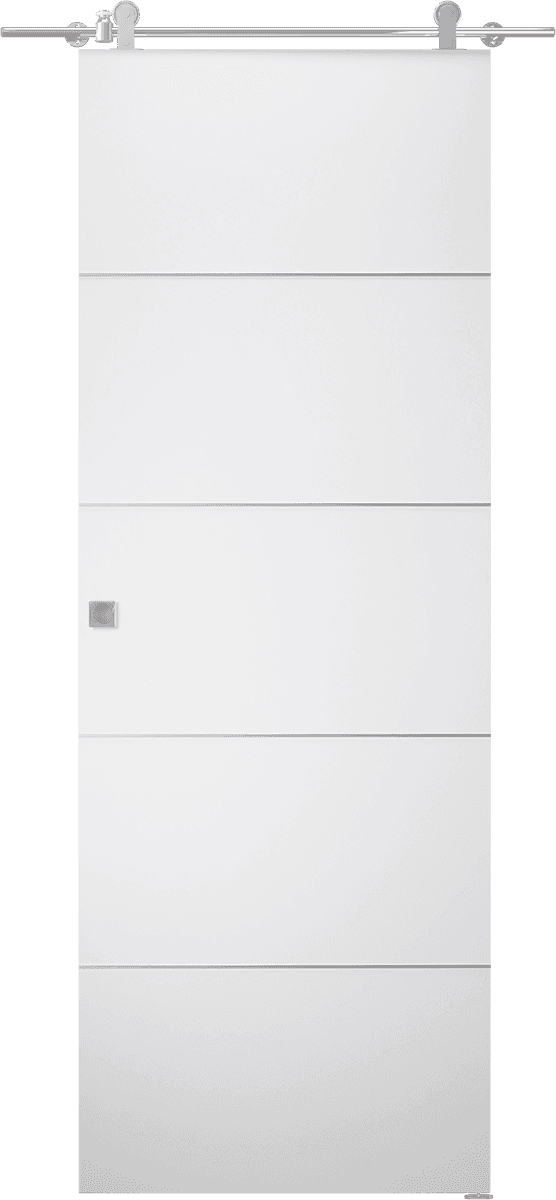 PALLADIO 4H BIANCO NOBLE DOUBLE BARN BELLDINNI MODERN INTERIOR DOOR - 1