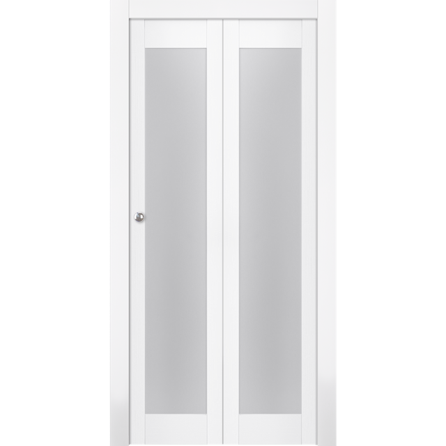 PALLADIO 207 VETRO BIANCO NOBLE BI-FOLD BELLDINNI MODERN INTERIOR DOOR