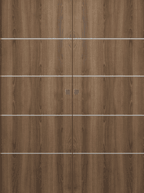 OPTIMA 4H PECAN NUTWOOD DOUBLE MAGIC DOORS BELLDINNI MODERN INTERIOR DOOR - 1