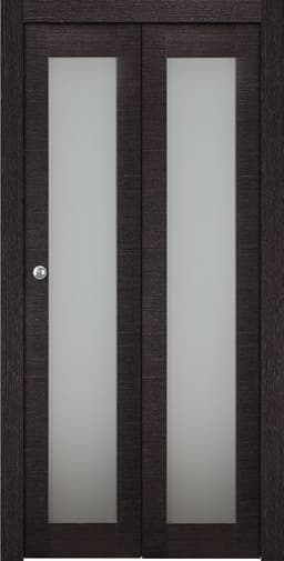 AVANTI 207 VETRO BLACK APRICOT BI-FOLD BELLDINNI MODERN INTERIOR DOOR - 1