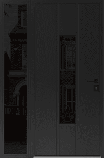 Single metal-aluminum modern exterior door Ronex 1477 - 2