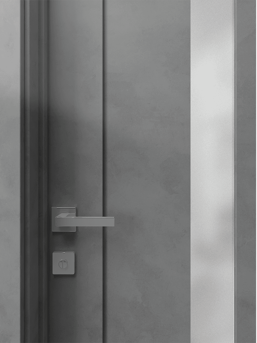 AVON 101 VETRO DARK URBAN INVISIBLE METAL FRAME BELLDINNI MODERN INTERIOR DOOR - 2