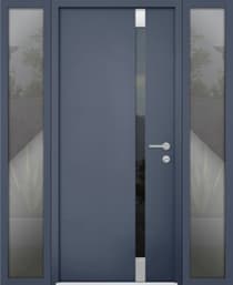 Single metal-aluminum modern exterior door Cynex 6777 A - 4