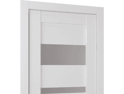 LETI VETRO SNOW WHITE BYPASS BELLDINNI MODERN INTERIOR DOOR - 2