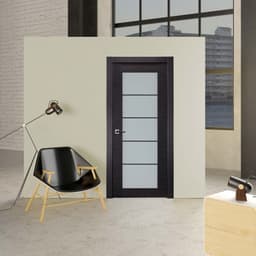 AVANTI 5 LITE VETRO BLACK APRICOT POCKET BELLDINNI MODERN INTERIOR DOOR - 3